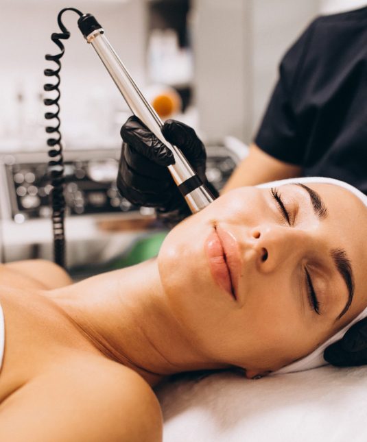 Woman making beauty procedures at a beauty salon